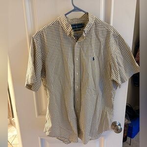 Ralph Lauren men’s blue and yellow plaid button down shirt